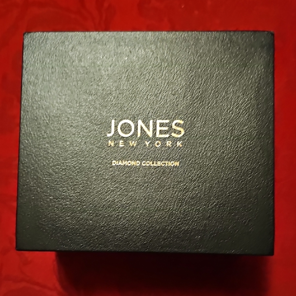 Jones New York Black Mens & Womans Matching Quartz Watch Set.